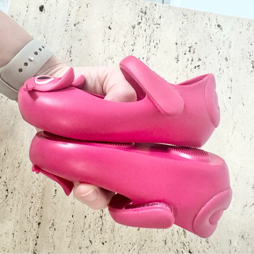 Mini Melissa Ultragirl II Matte Hot Pink Sandals KITTY CAT USA SZ 7